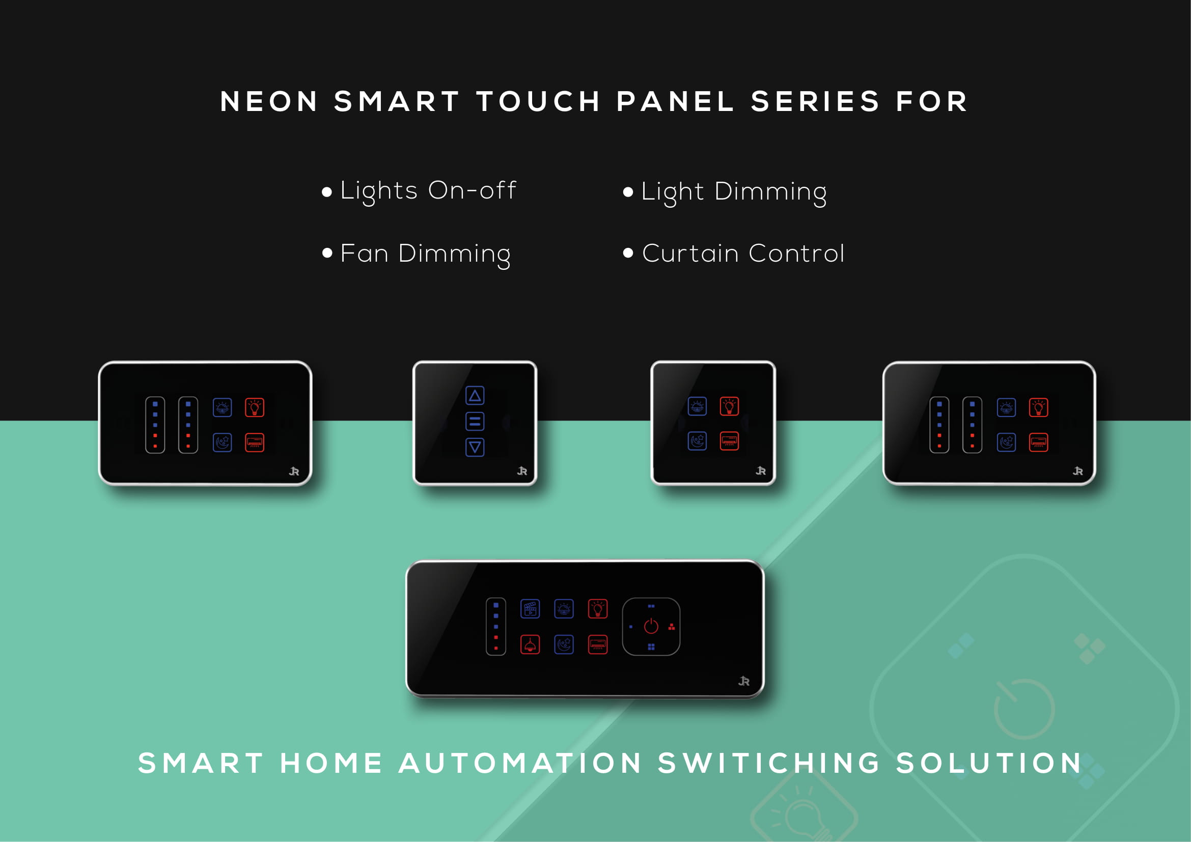 Which controller is compatible with Z-wave based neon series smart touch panels?